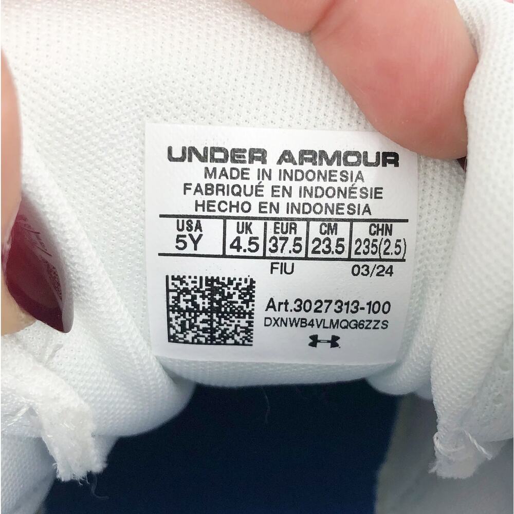 Under Armour Spotlight Fran RM 4 TX Football Cleats KIDS 5 Red White Blue NWOB - Picture 13 of 13